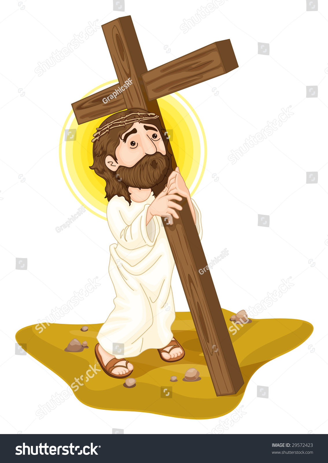 free clipart of jesus carrying the cross - photo #50