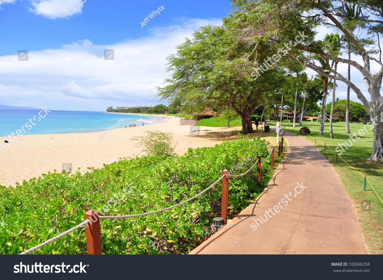 Kaanapali Beach Boardwalk On The West Maui Coast Line ...