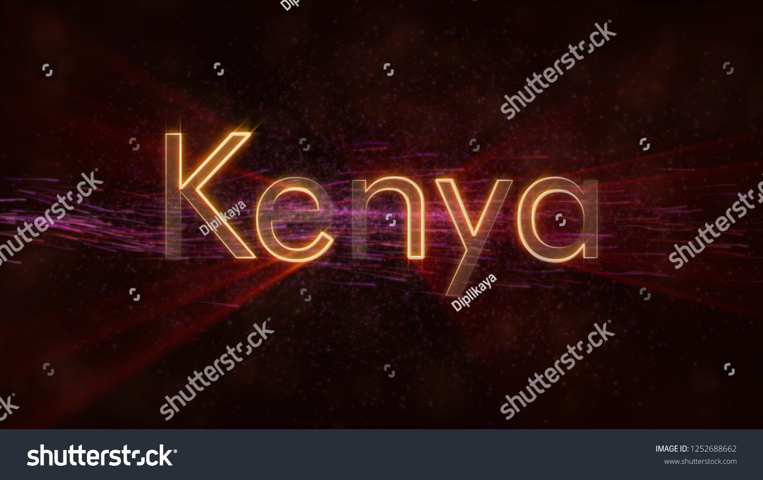 Kenya Country Name Text Animation Shiny