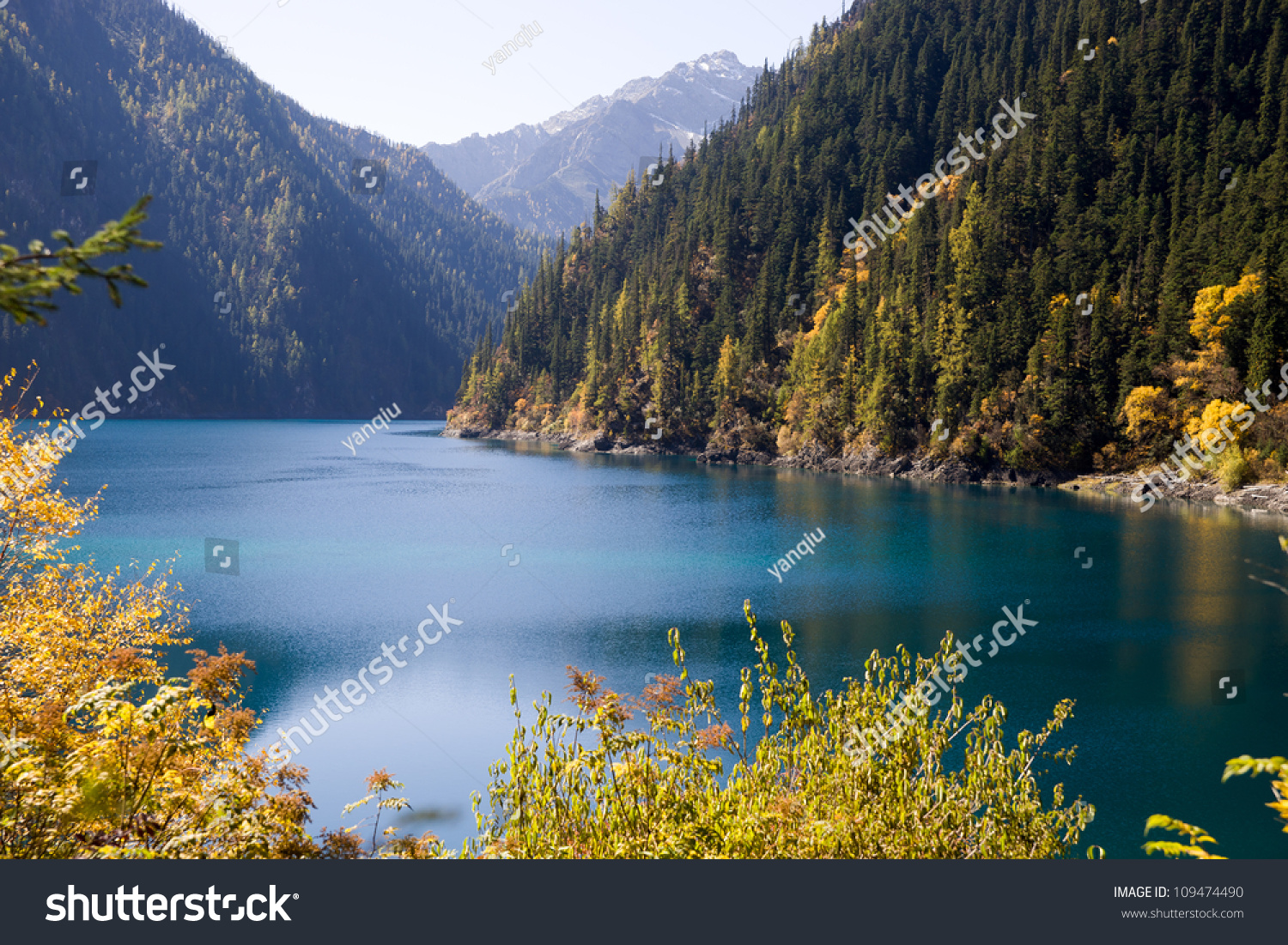 Lake In Jiuzhaigou National Park, China Stock Photo 109474490 