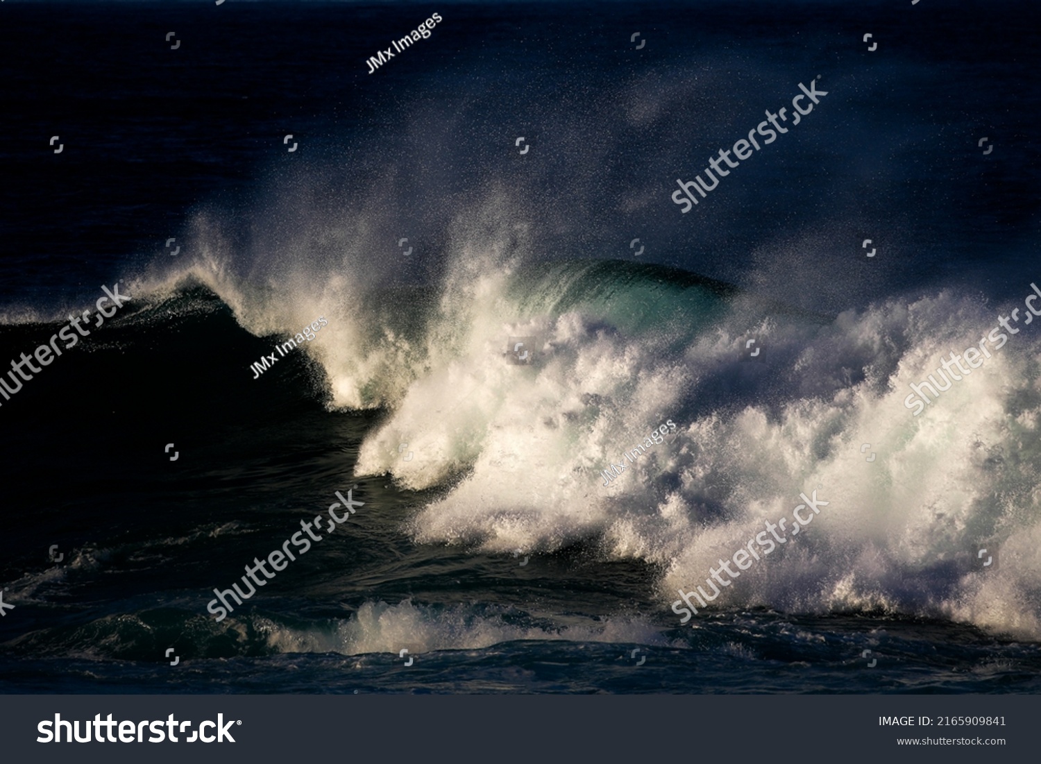 Large Ocean Wave Crashing Water Spray Stock Photo Shutterstock