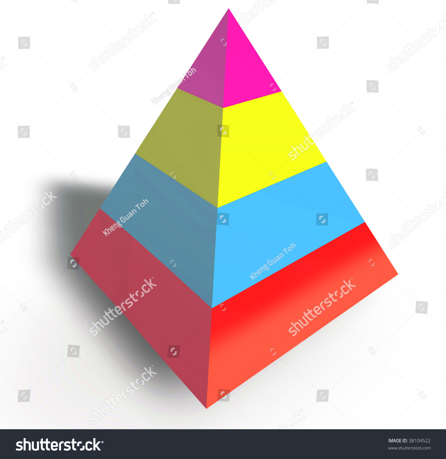 Layered Hierarchy Pyramid Illustration 3d Colored 38104522