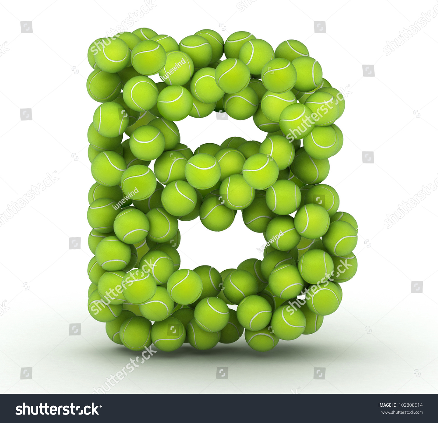 Letter B, Alphabet Of Tennis Balls Stock Photo 102808514 : Shutterstock