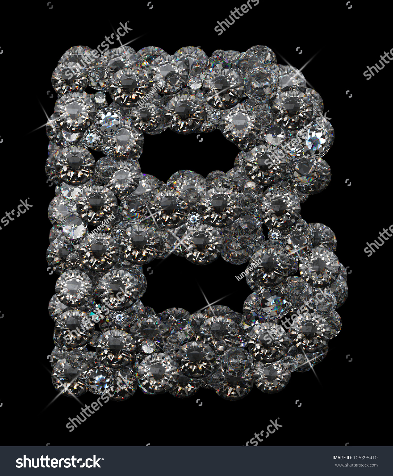 Letter B In Diamonds Stacked Up Stock Photo 106395410 : Shutterstock