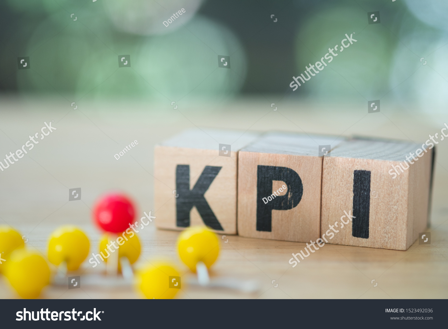 Letter Block Word Kpi Abbreviation Key Stock Photo 1523492036