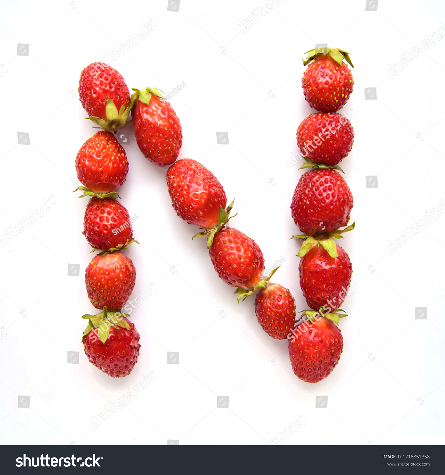 Letter N English Alphabet Red Fresh Stock Photo Shutterstock