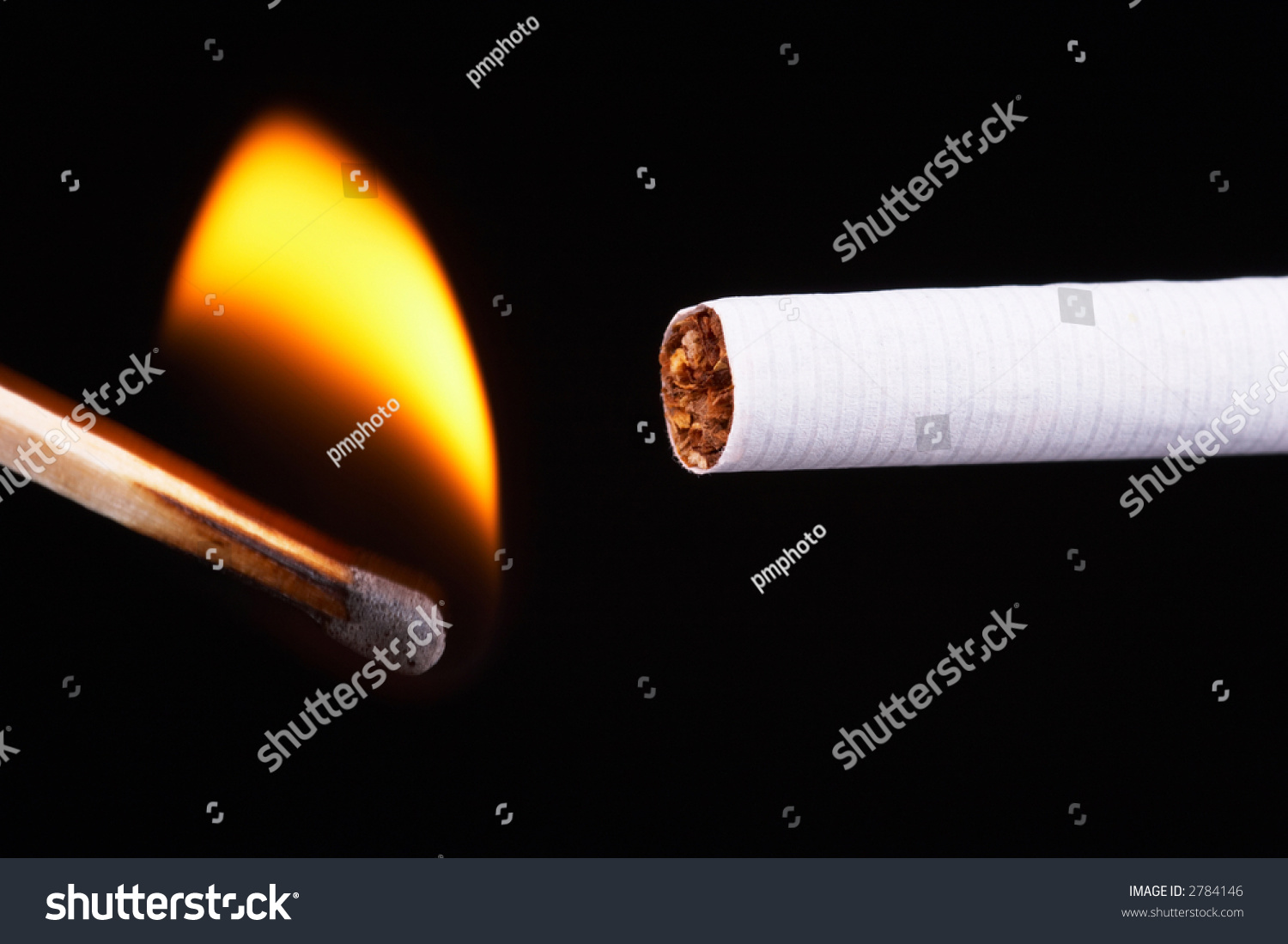 Light A Cigarette With A Burning Match Stock Photo 2784146 Shutterstock