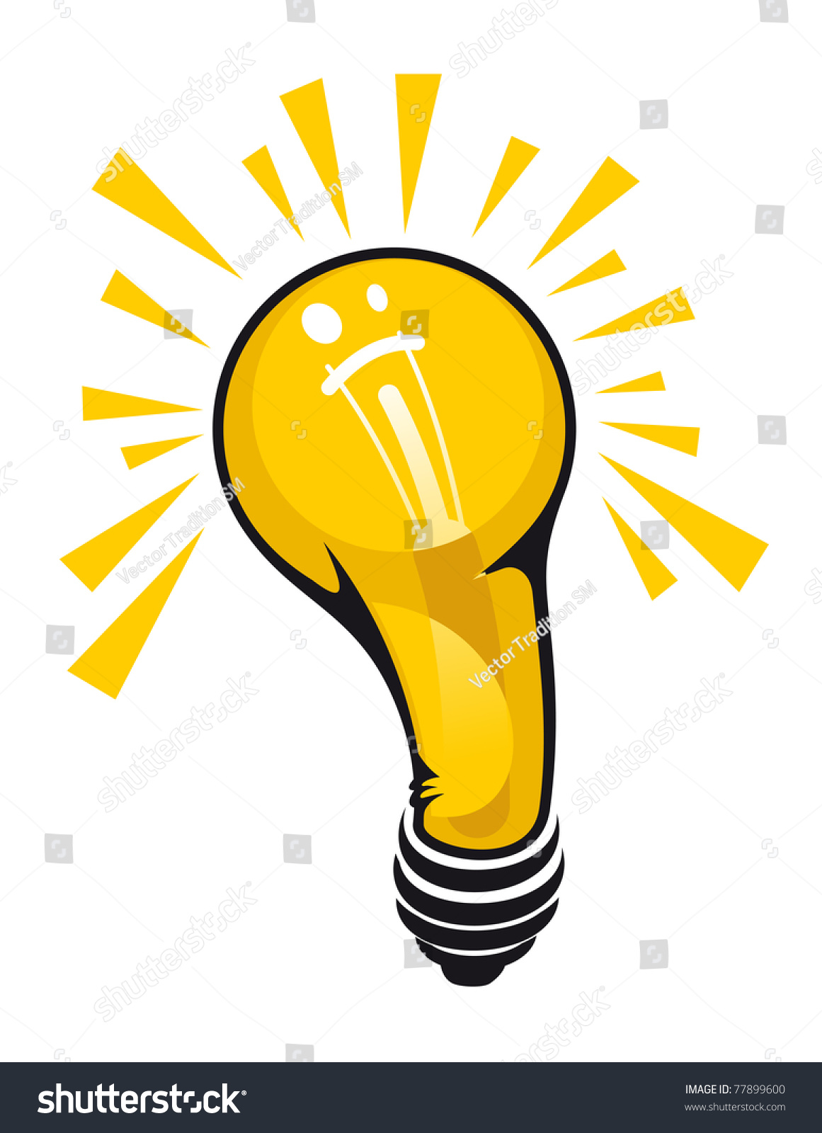 Light Bulb Symbol Isolated On White For Creative Design Or Logo