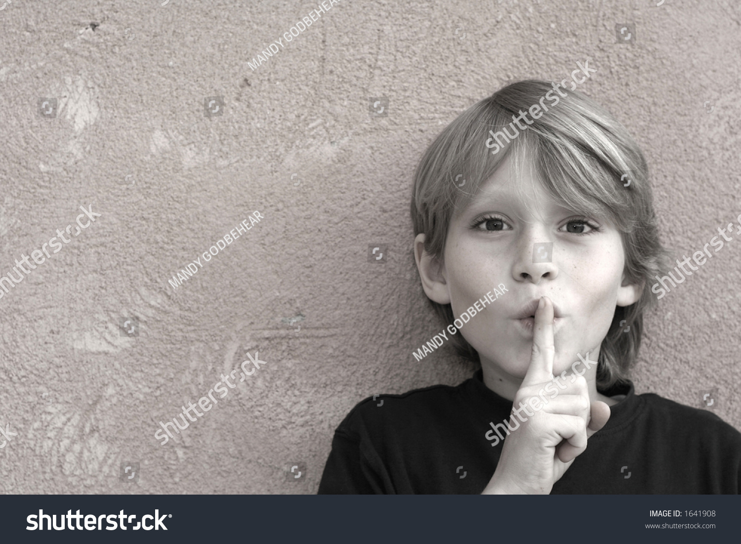 Little Boy Asking For Silence Stock Photo 1641908 : Shutterstock