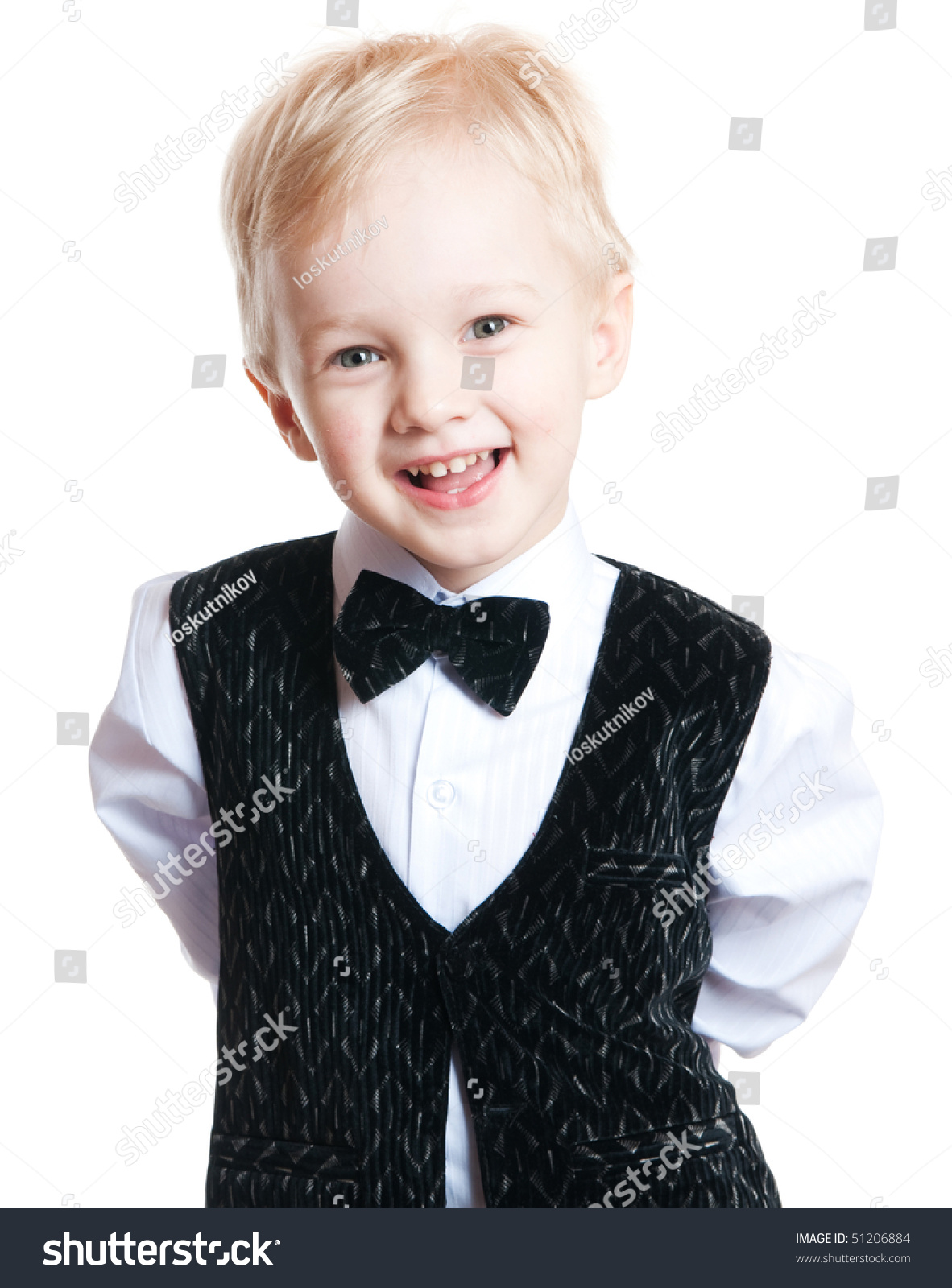 Little Boy Isolated On White Stock Photo 51206884 : Shutterstock