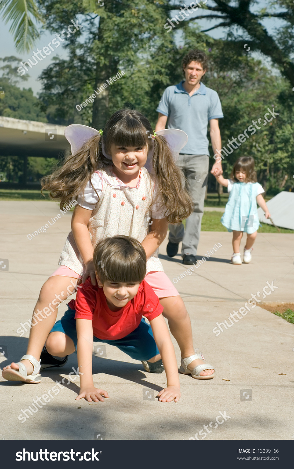 Little Girl Getting A Pony Ride Fr