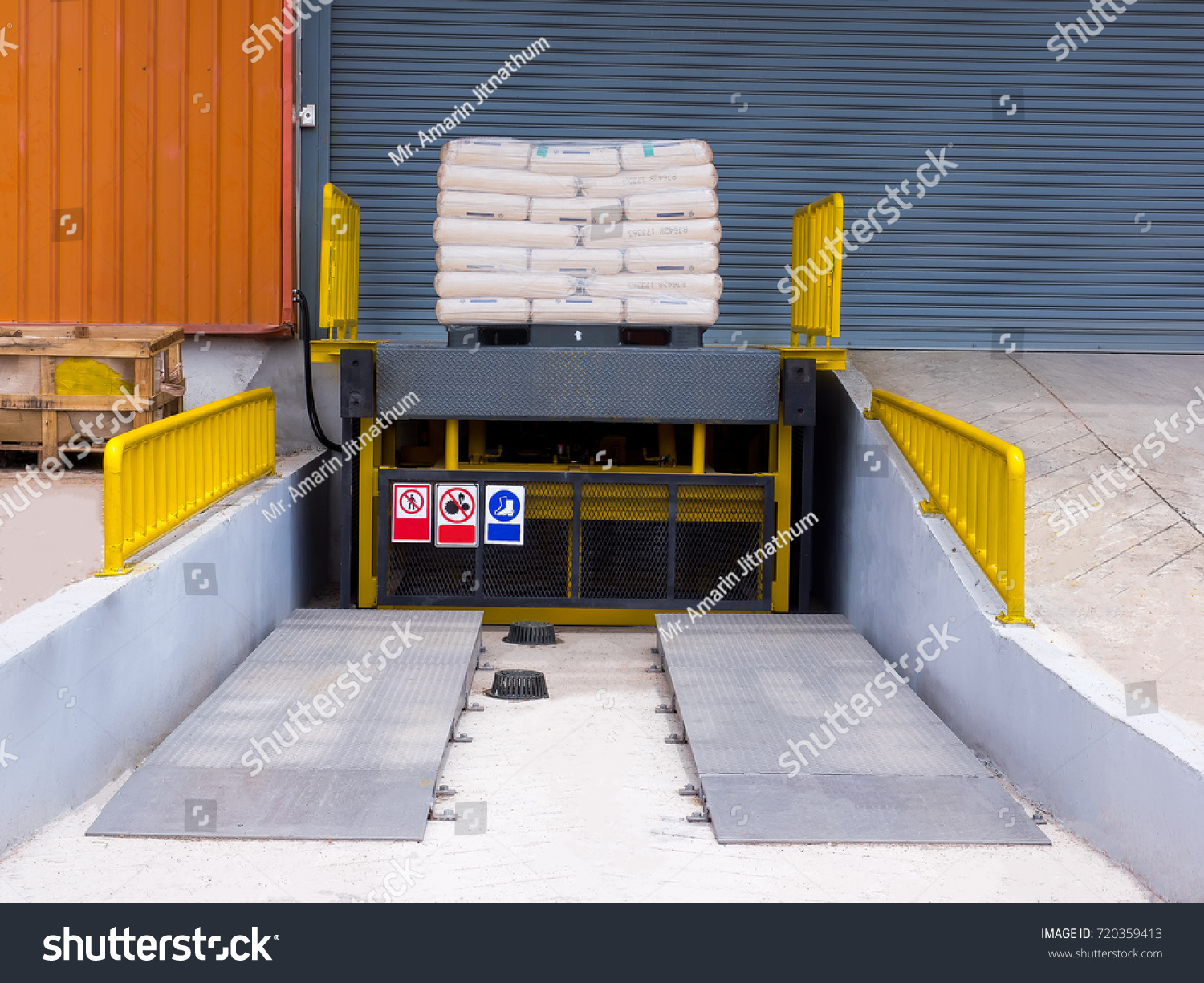 Loading Dock Leveler Ramp Outside Warehouse Stock Photo Edit Now