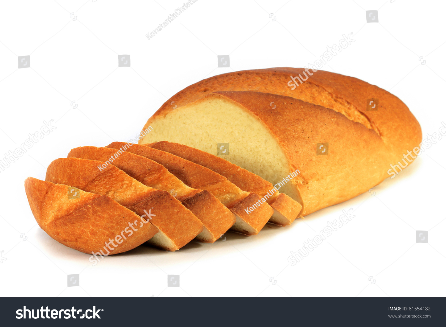 Loaf Bread Isolated Stock Photo 81554182 : Shutterstock