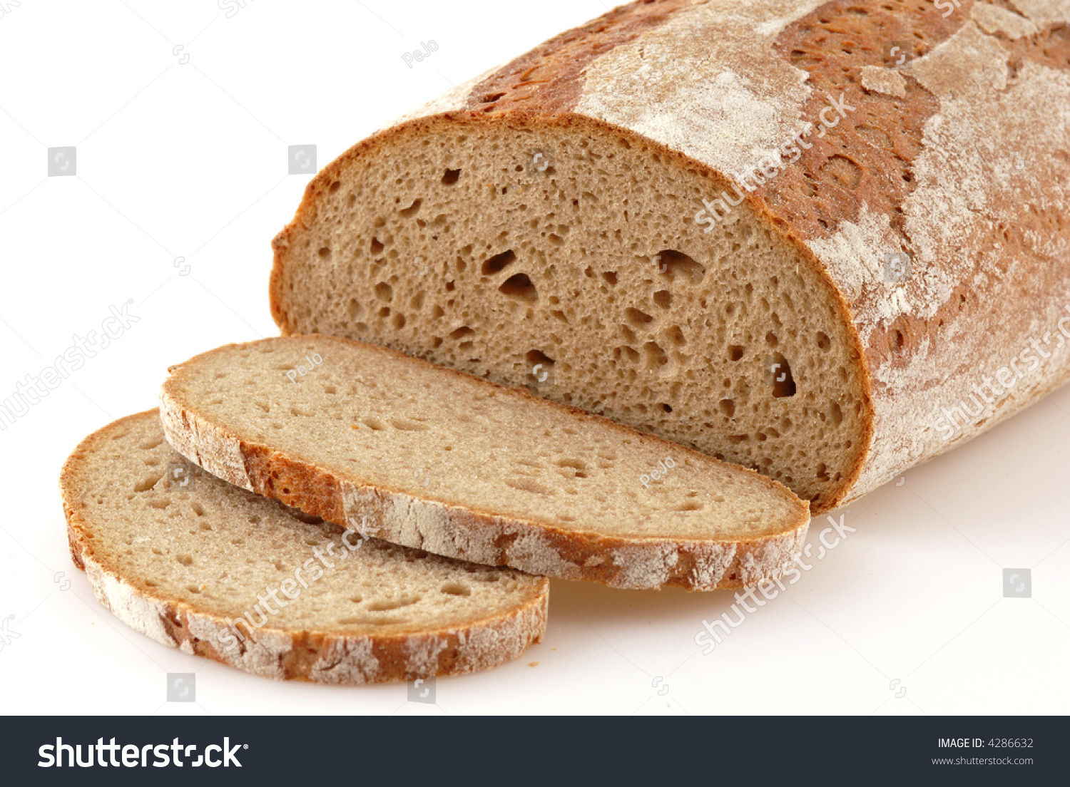 Tin Loaf In Front Of A White Background Loaf Of A German Bread In Front Of A White Background