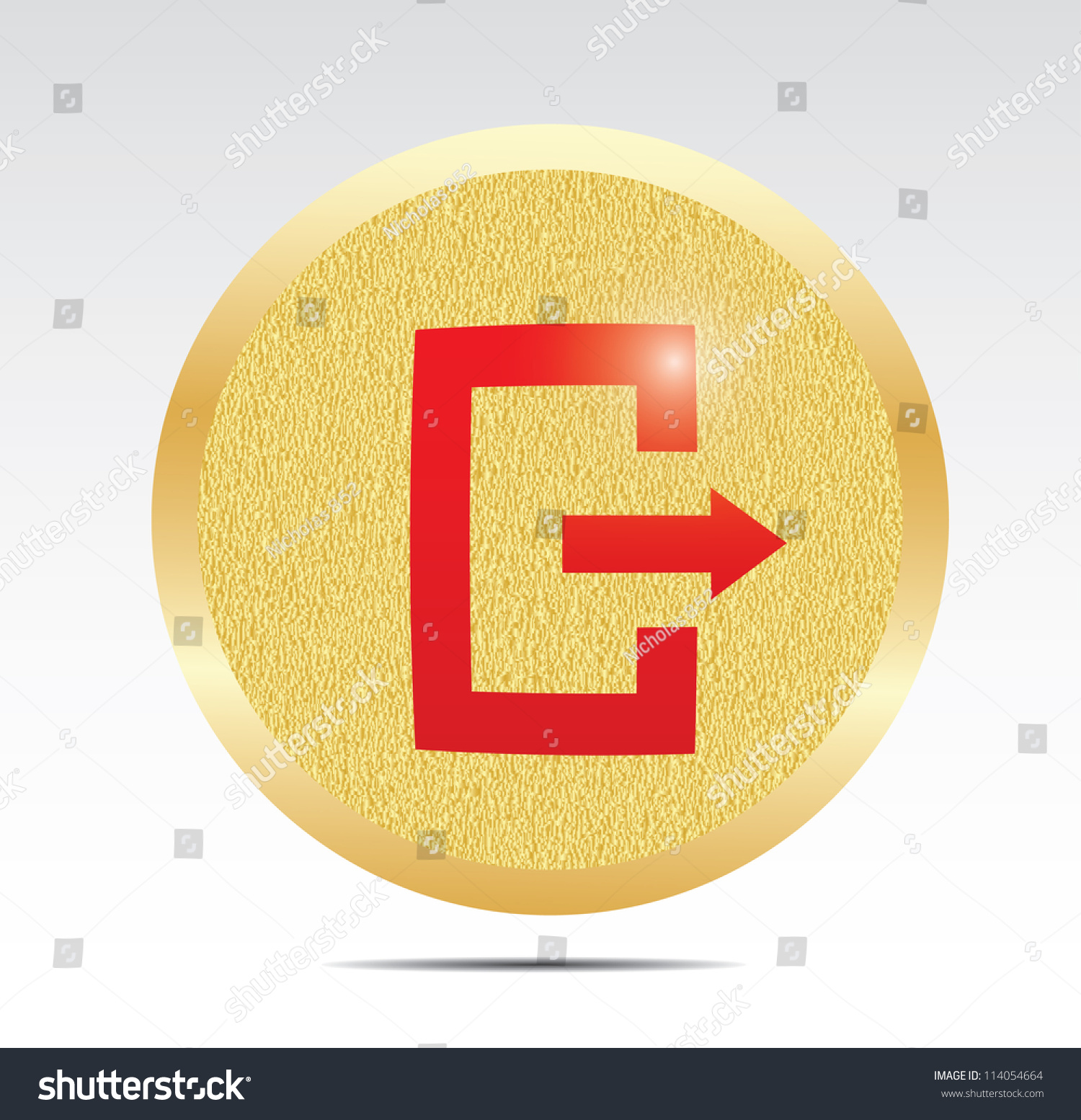 Logout Icon Stock Photo 114054664 : Shutterstock