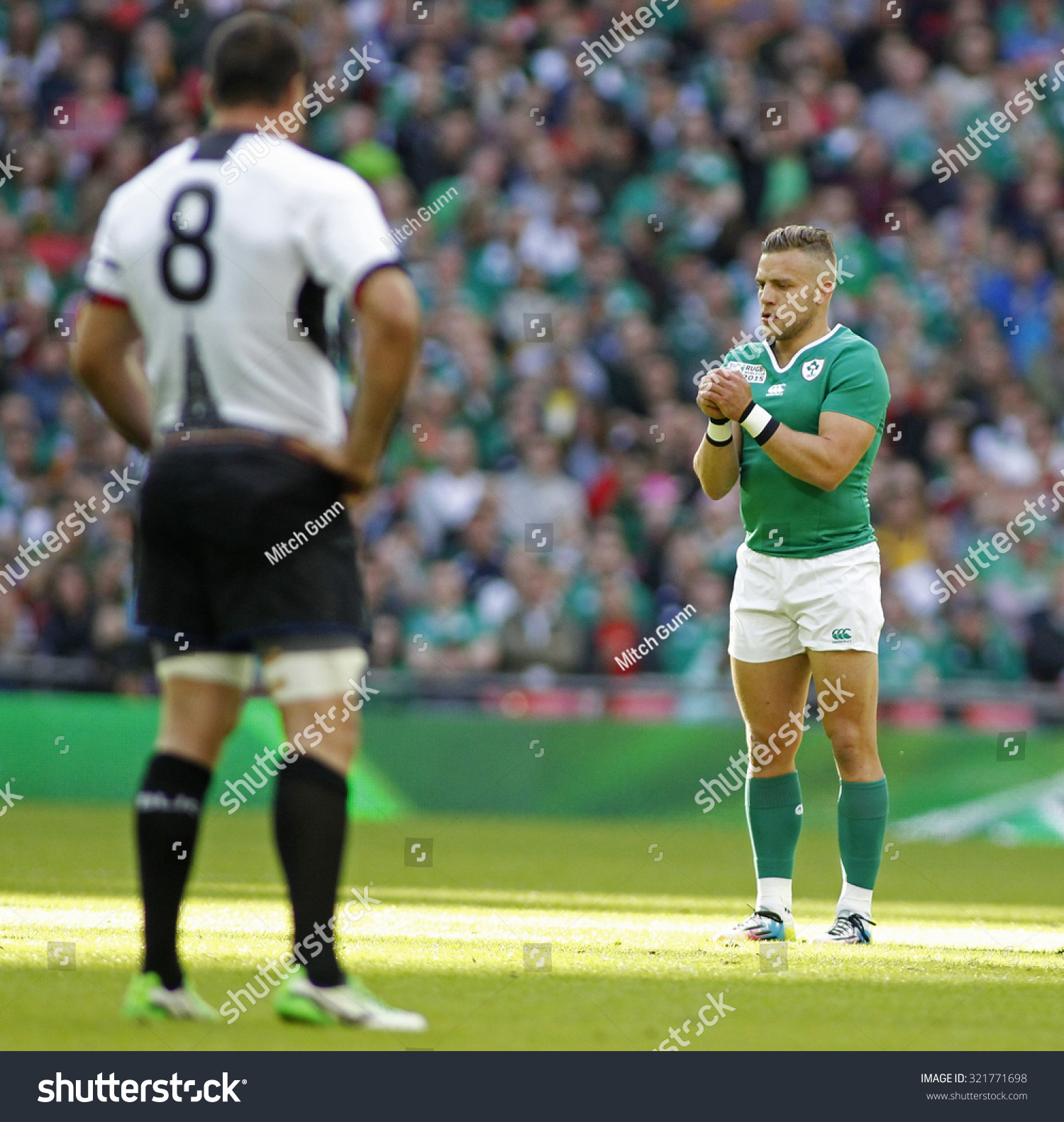 LONDON ENGLAND SEPTEMBER 27 2015 The 2015 Rugby World Cup Pool D match between Ireland and Romania at Wembley Stadium on September 27 2015 in London United Kingdom LONDON ENGLAND SEPTEMBER 27 2015 The 2015 Rugby World Cup Pool D match between Ireland and Romania at Wembley Stadium on September 27 2015 in London United Kingdom