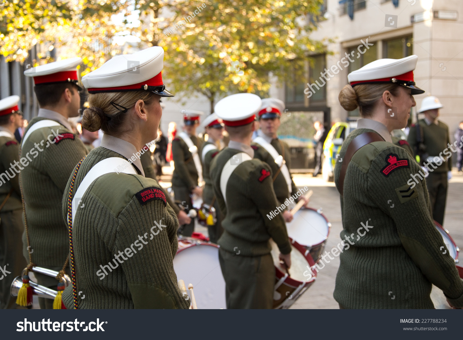 London October 28th The Royal Marines On Parade At The Guildhall On October The 28th 2014 In