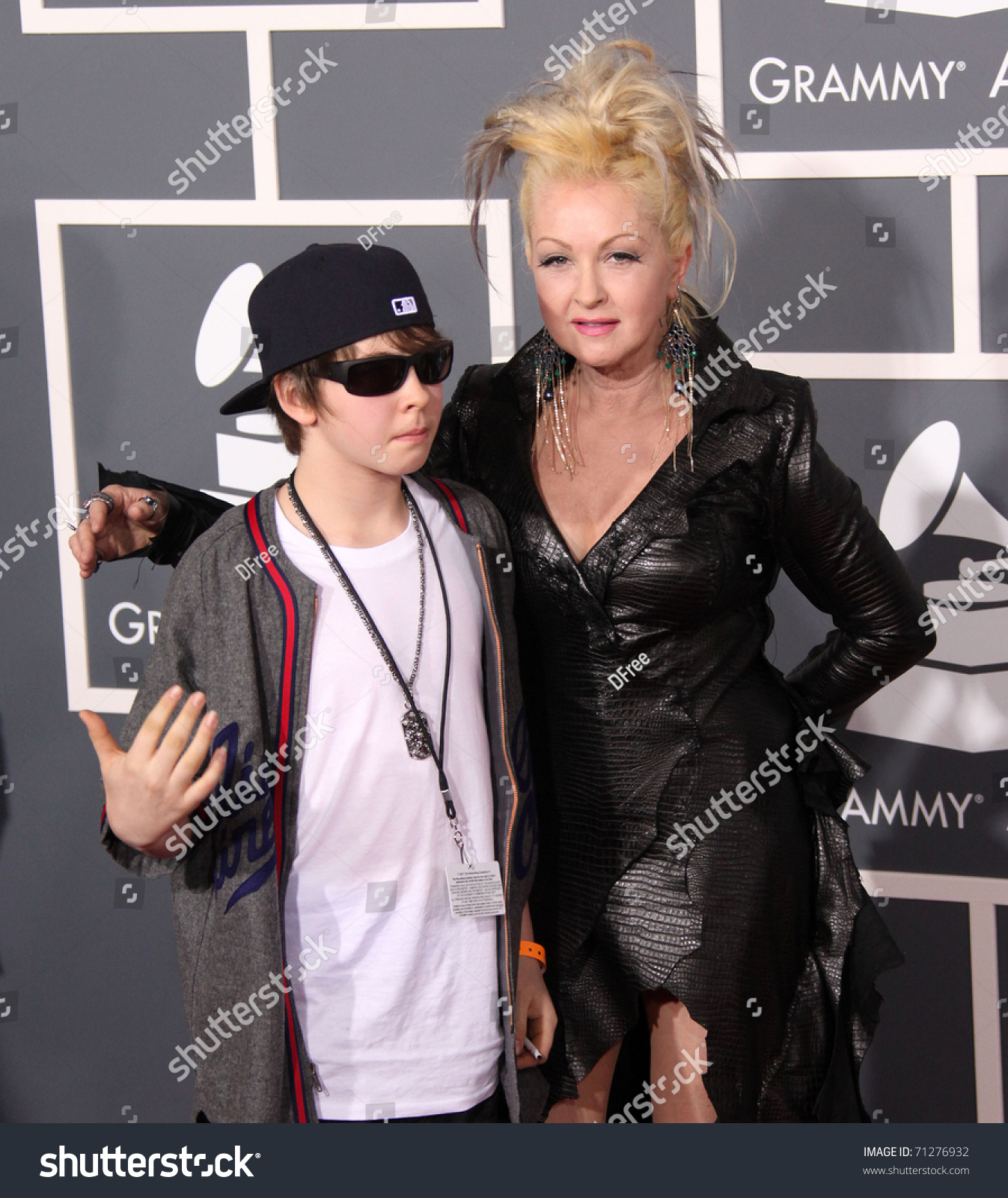 Los Angeles Feb 13 Cyndi Lauper & Son Arrive At The 2011 Grammy