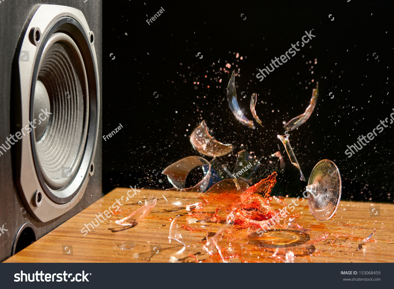 Loud Music Can Cause Damage Studio Shot Of Glass Of Wine Exploding In