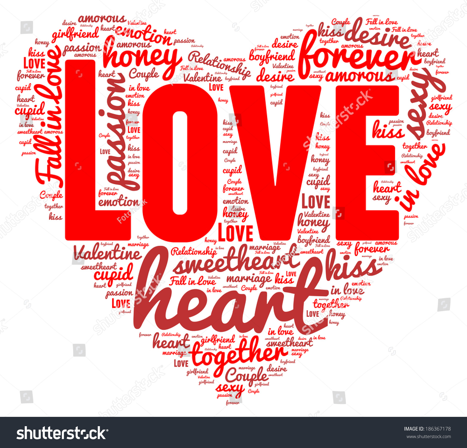 Love Word Cloud Concept Isolated On Stock Illustration 186367178 