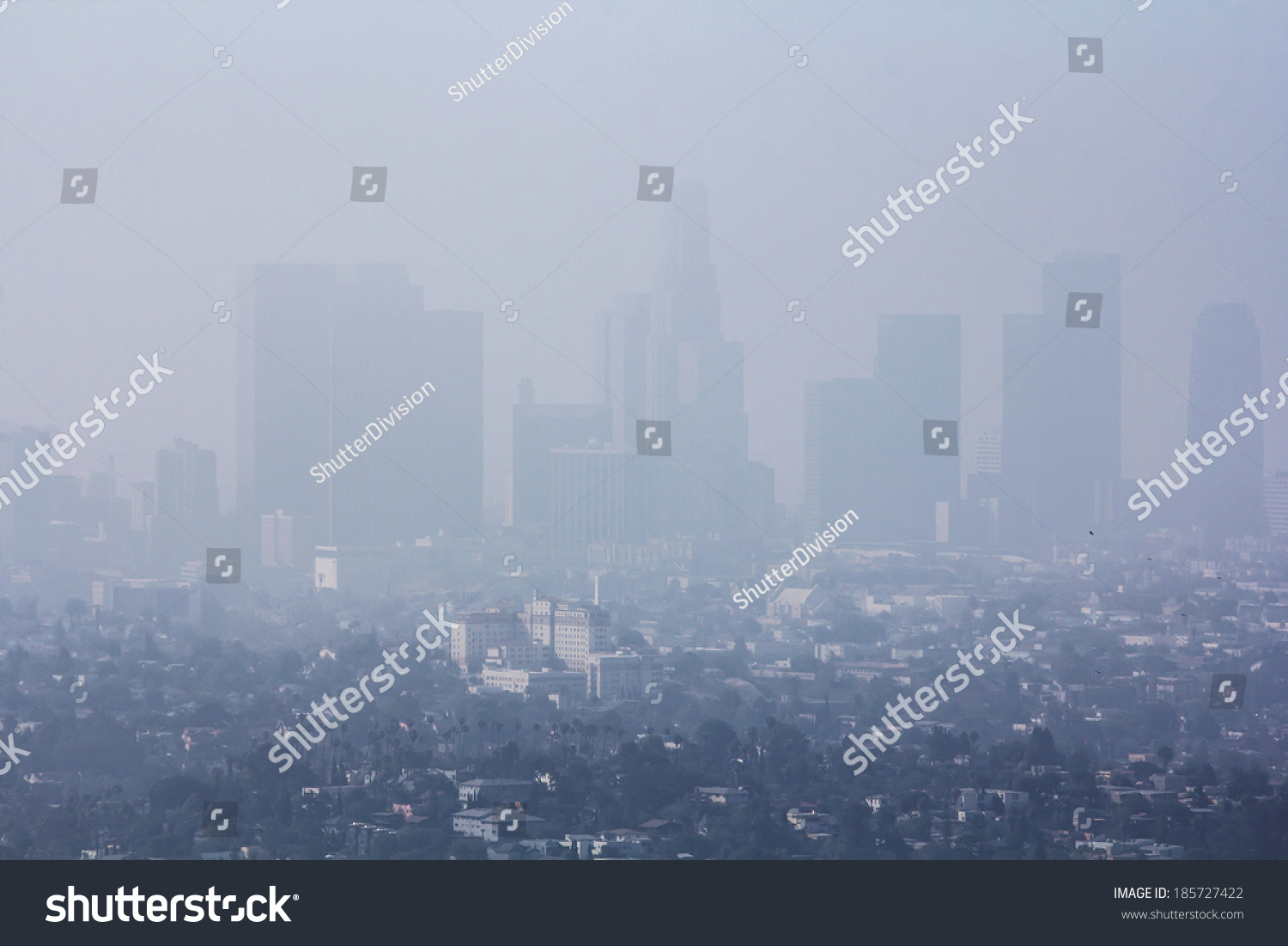 Low Visibility Caused By Pollution Problem In Urban Area Stock Photo 