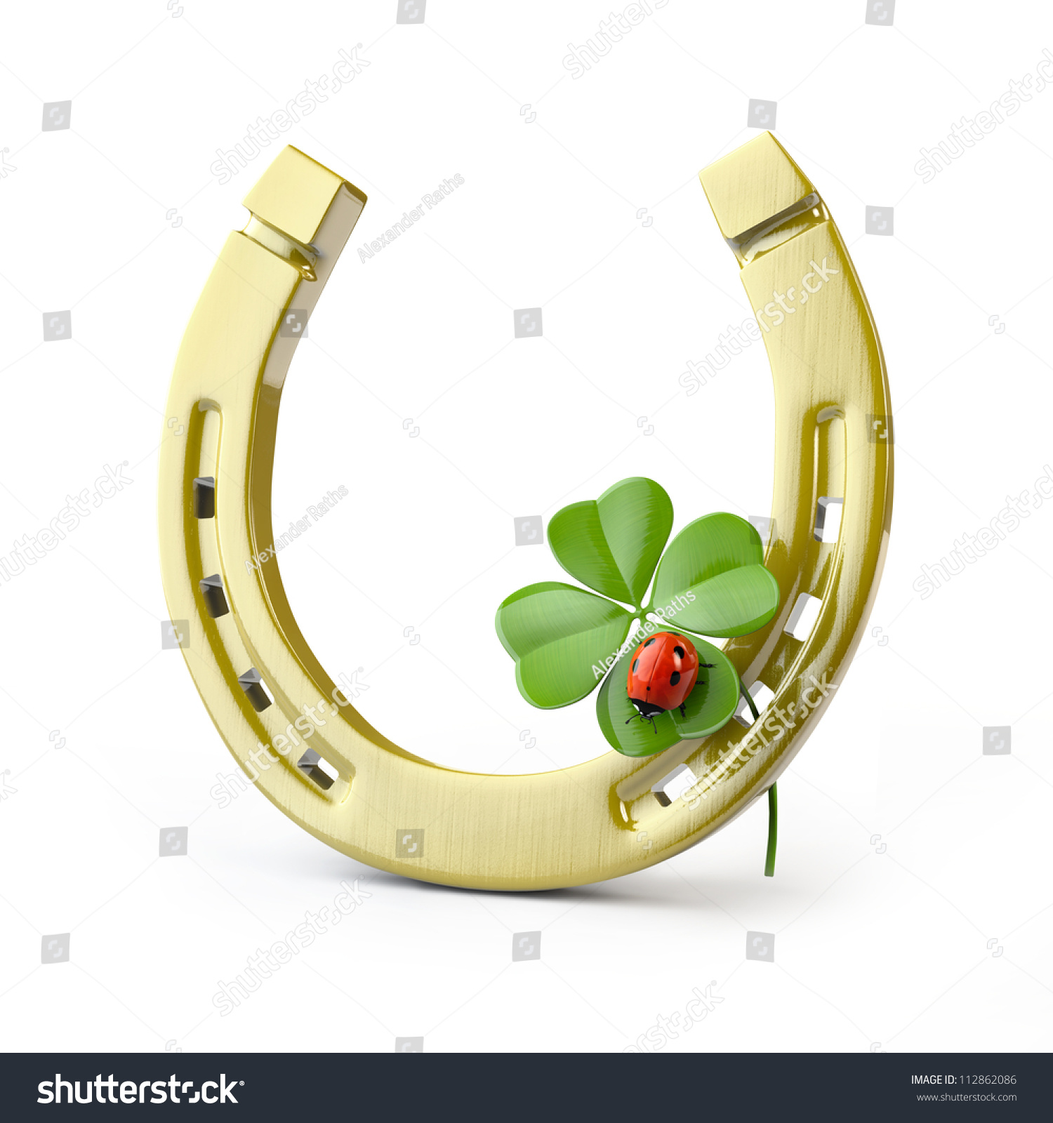 Lucky Symbols Shoe And Four Leaf Clover Lucky Symbols Shoe Four Leaf Clover And Ladybug