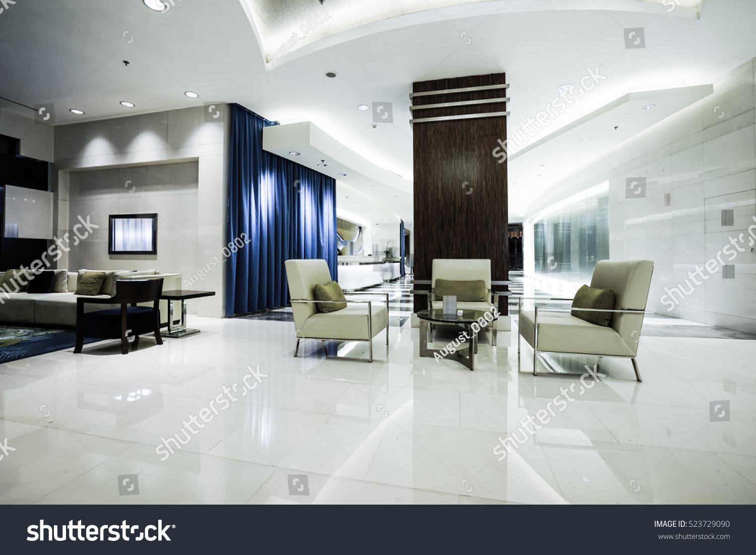 Luxury lobby interior Luxury lobby interior