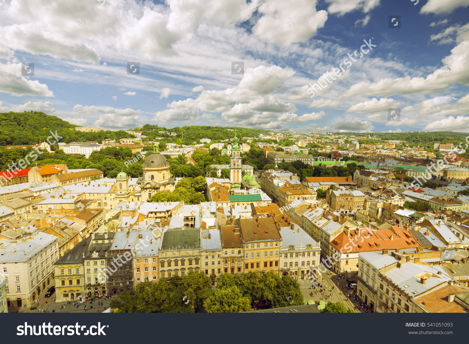 Lviv Birdseye View City Hall Ukraine Stock Photo 541051093 Shutterstock