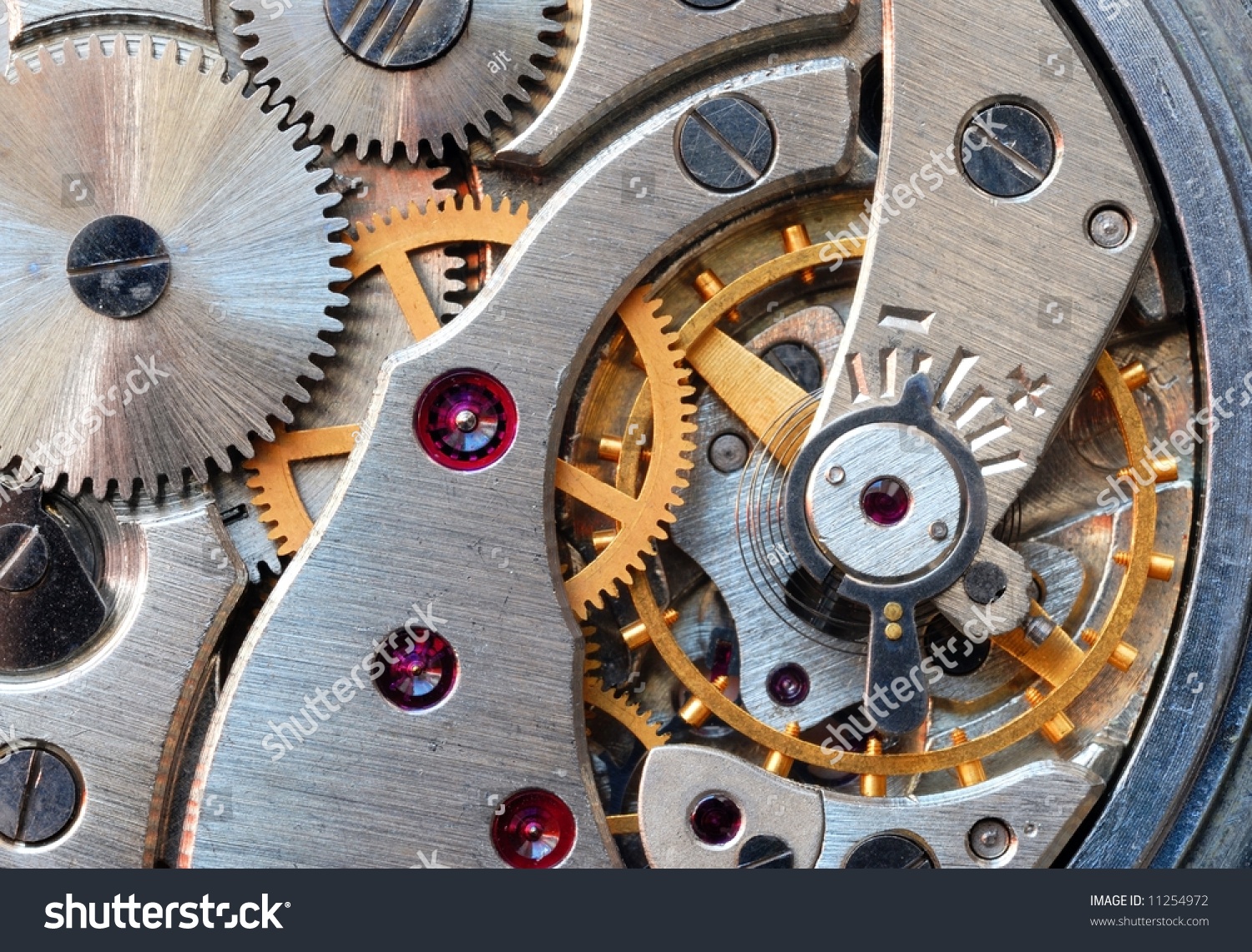men's watch with gears showing