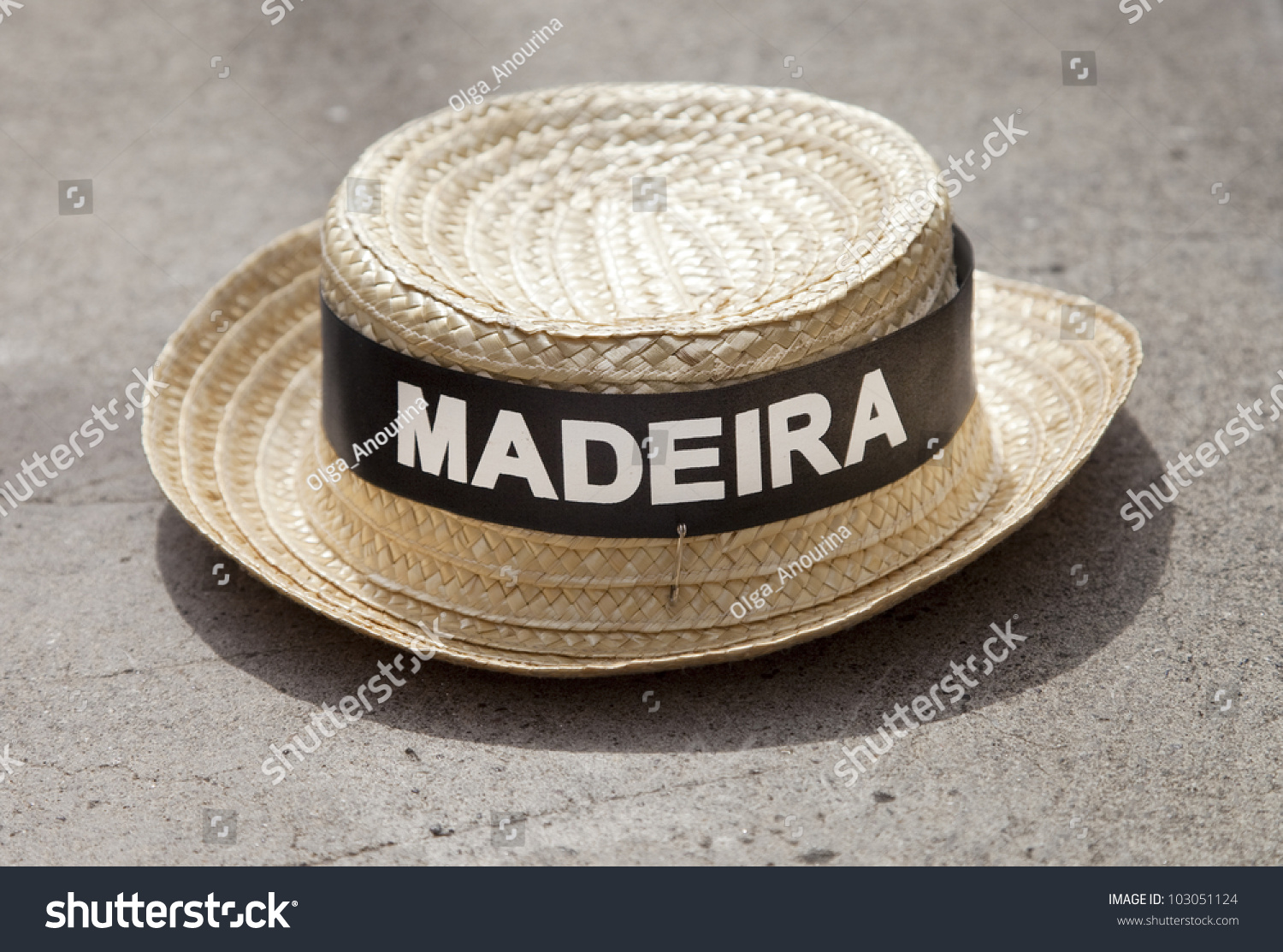 Madeira Straw Hat Stock Photo 103051124 : Shutterstock