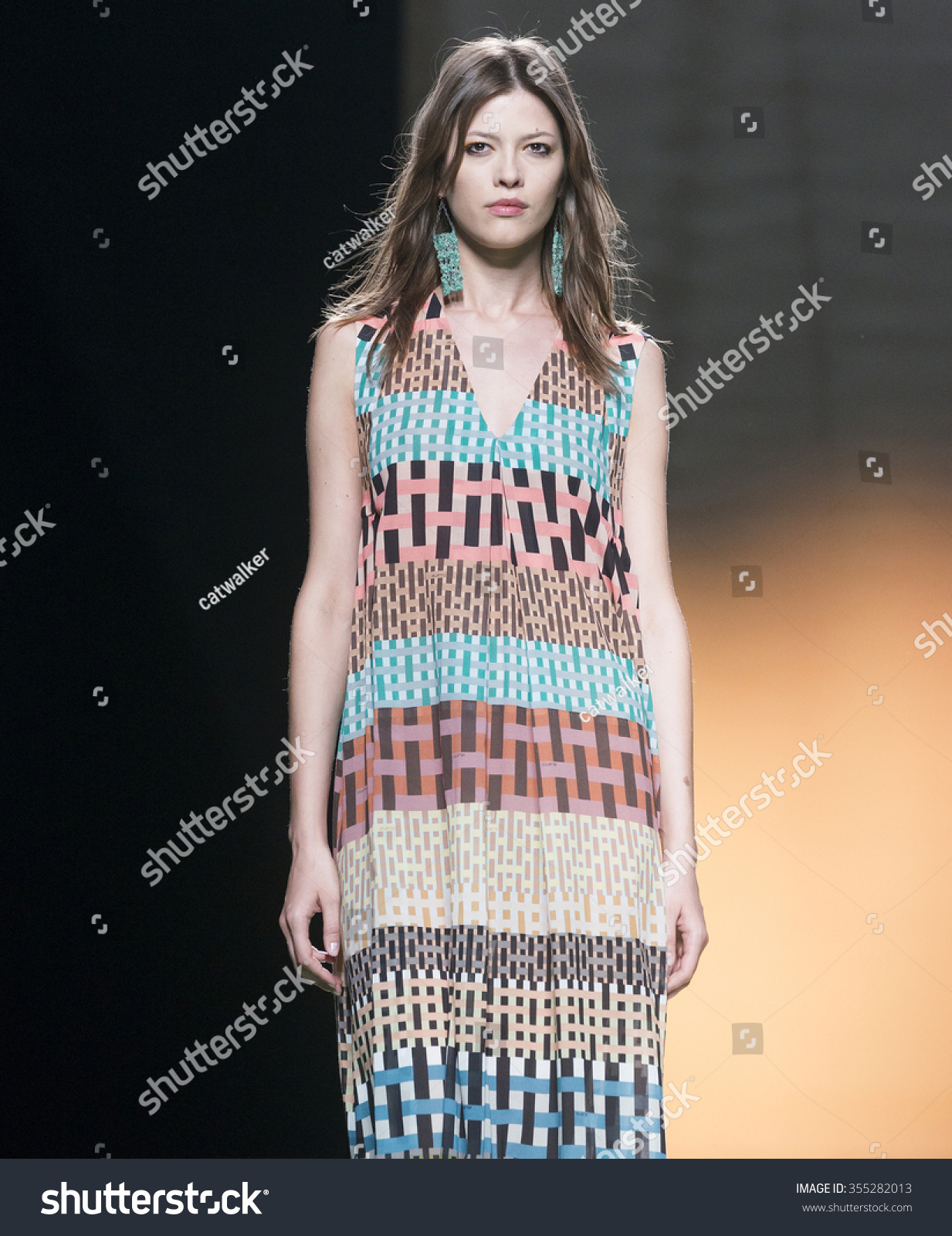 MADRID SEPTEMBER 18 a model walks on the Ailanto catwalk during the Mercedes-Benz Fashion Week Madrid Spring Summer 2016 runway on September 18 2015 in Madrid MADRID SEPTEMBER 18 a model walks on the Ailanto catwalk during the Mercedes-Benz Fashion Week Madrid Spring Summer 2016 runway on September 18 2015 in Madrid