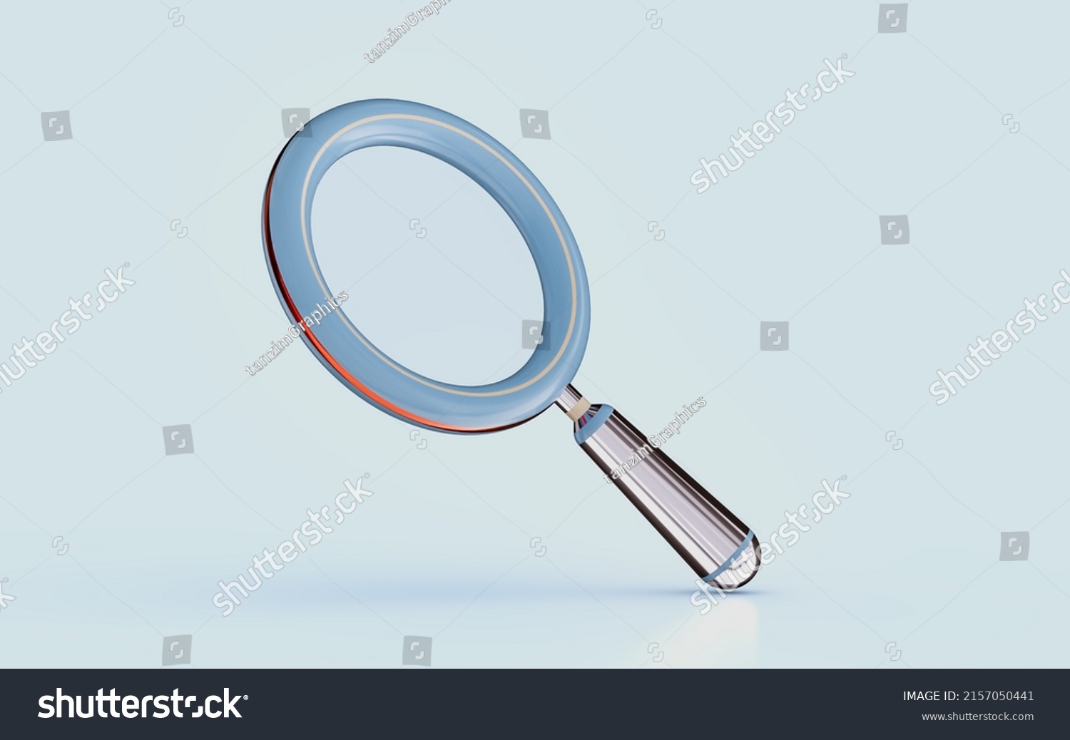 Magnifying Glass Discovery Research Search Analysis Stock Illustration