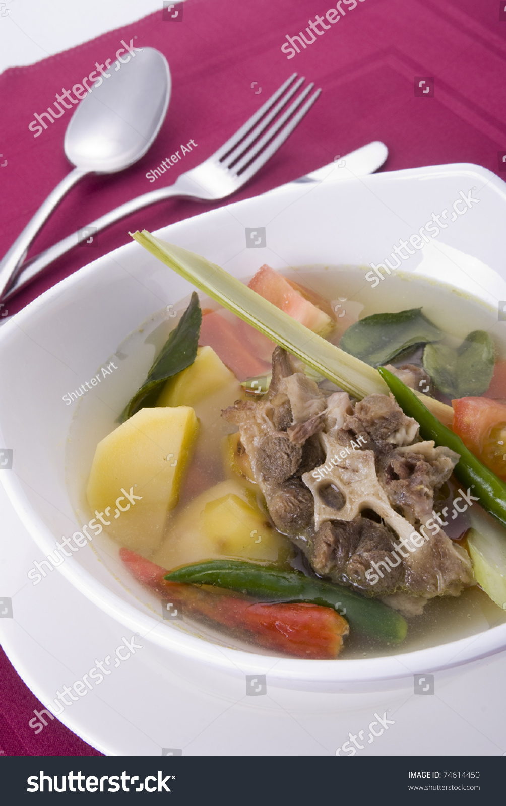 Malaysian Traditional Oxtail Soup Stock Photo 74614450 : Shutterstock