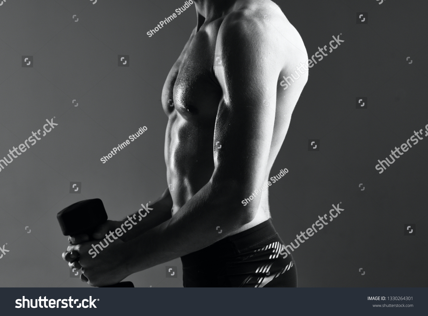 Male Athlete Muscular Naked Body Engaged Stock Photo Edit Now 1330264301