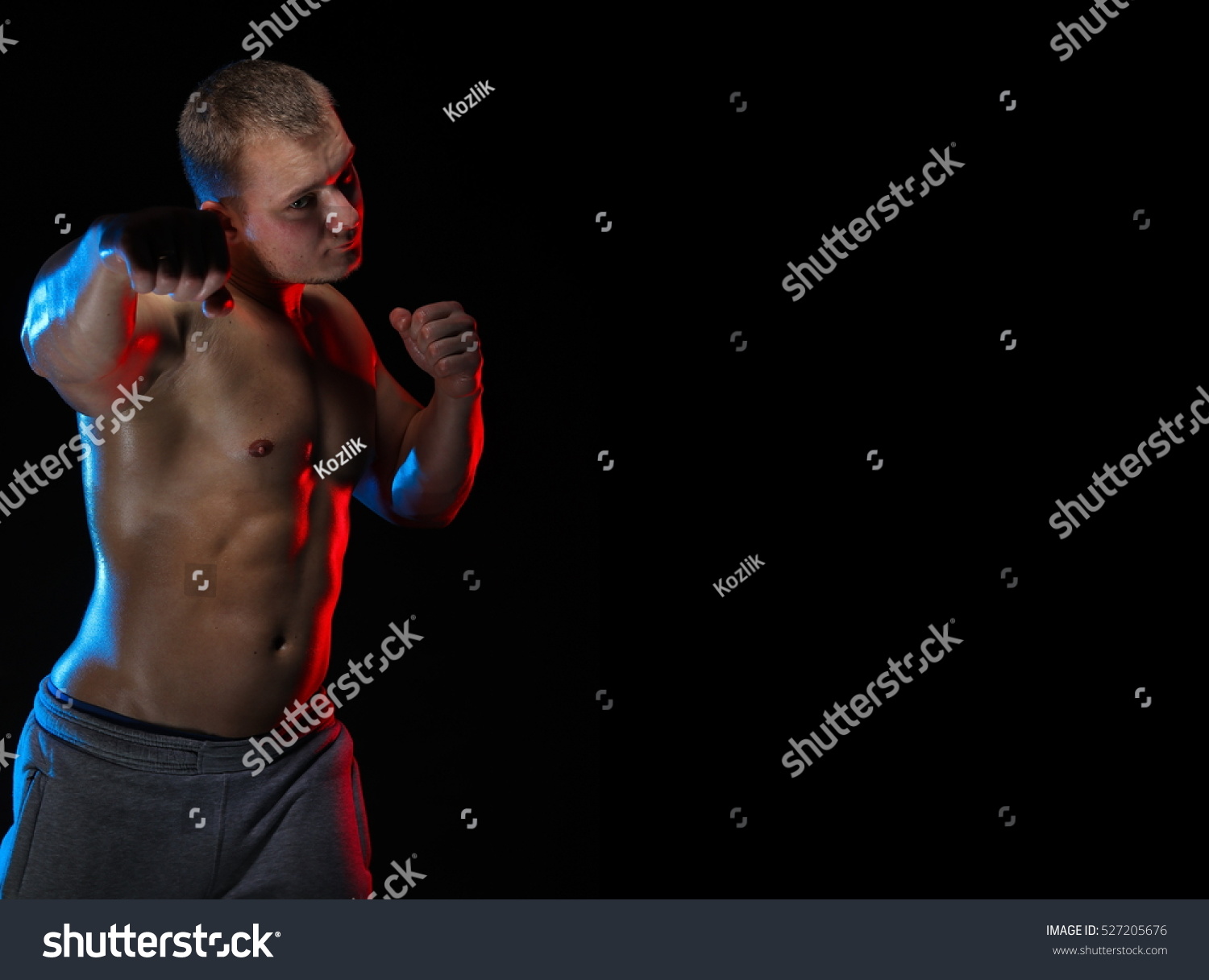 Male Bodybuilder Athlete Naked Torso Posing Stock Photo Shutterstock