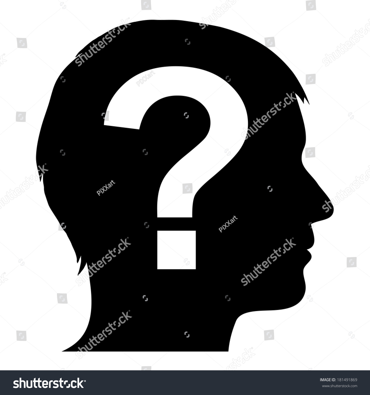 Male Silhouette Question Mark Stock Illustration Shutterstock