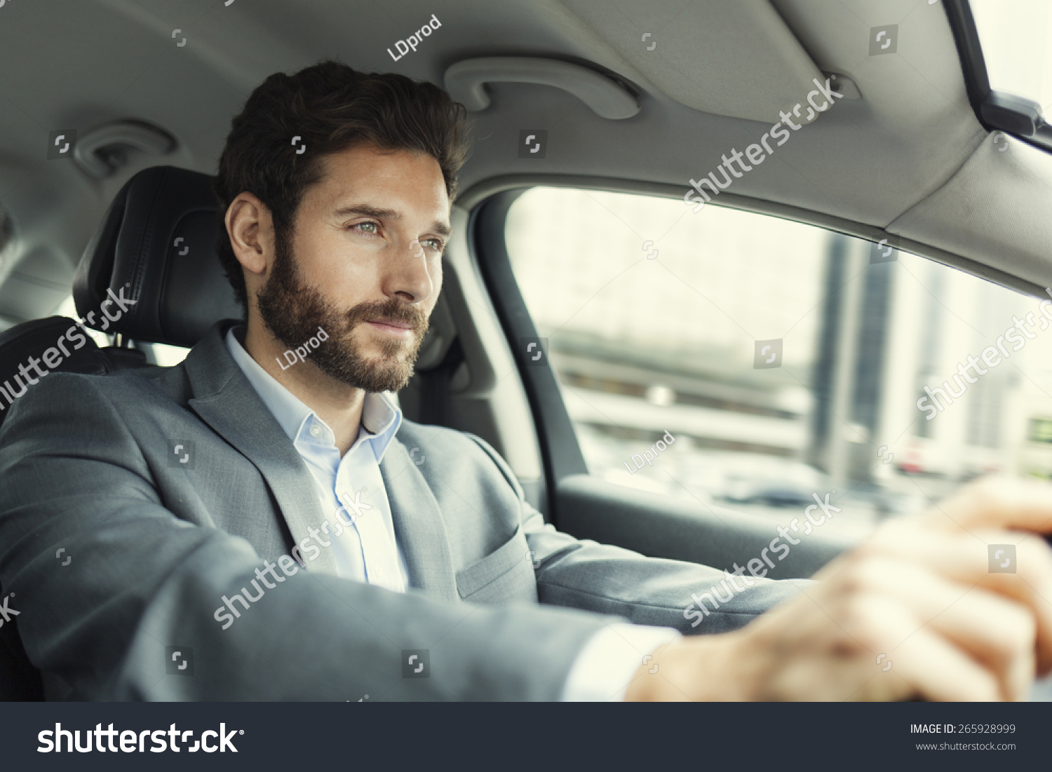 Man Driving Car Stock Photo 265928999 Shutterstock