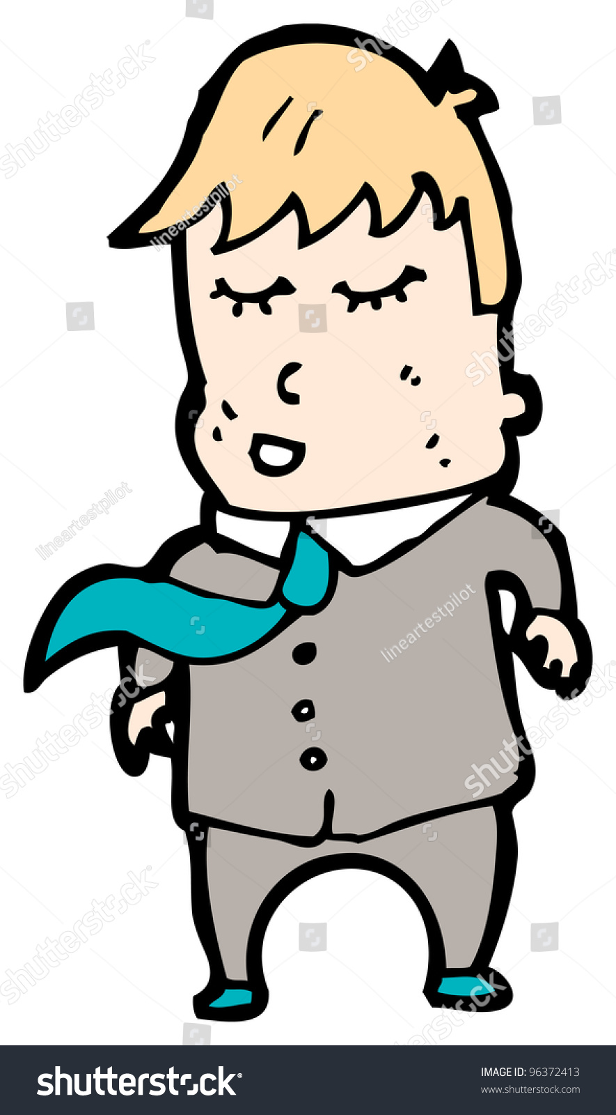 Man In Suit Cartoon Stock Photo 96372413 : Shutterstock