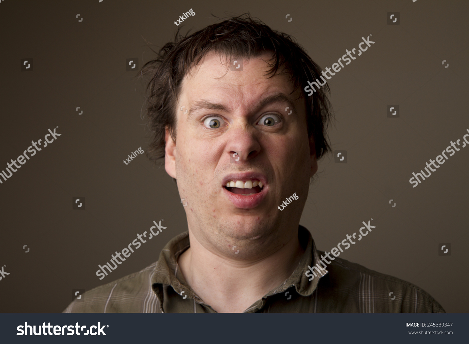 Man Shocked At What He See S Stock Photo Shutterstock