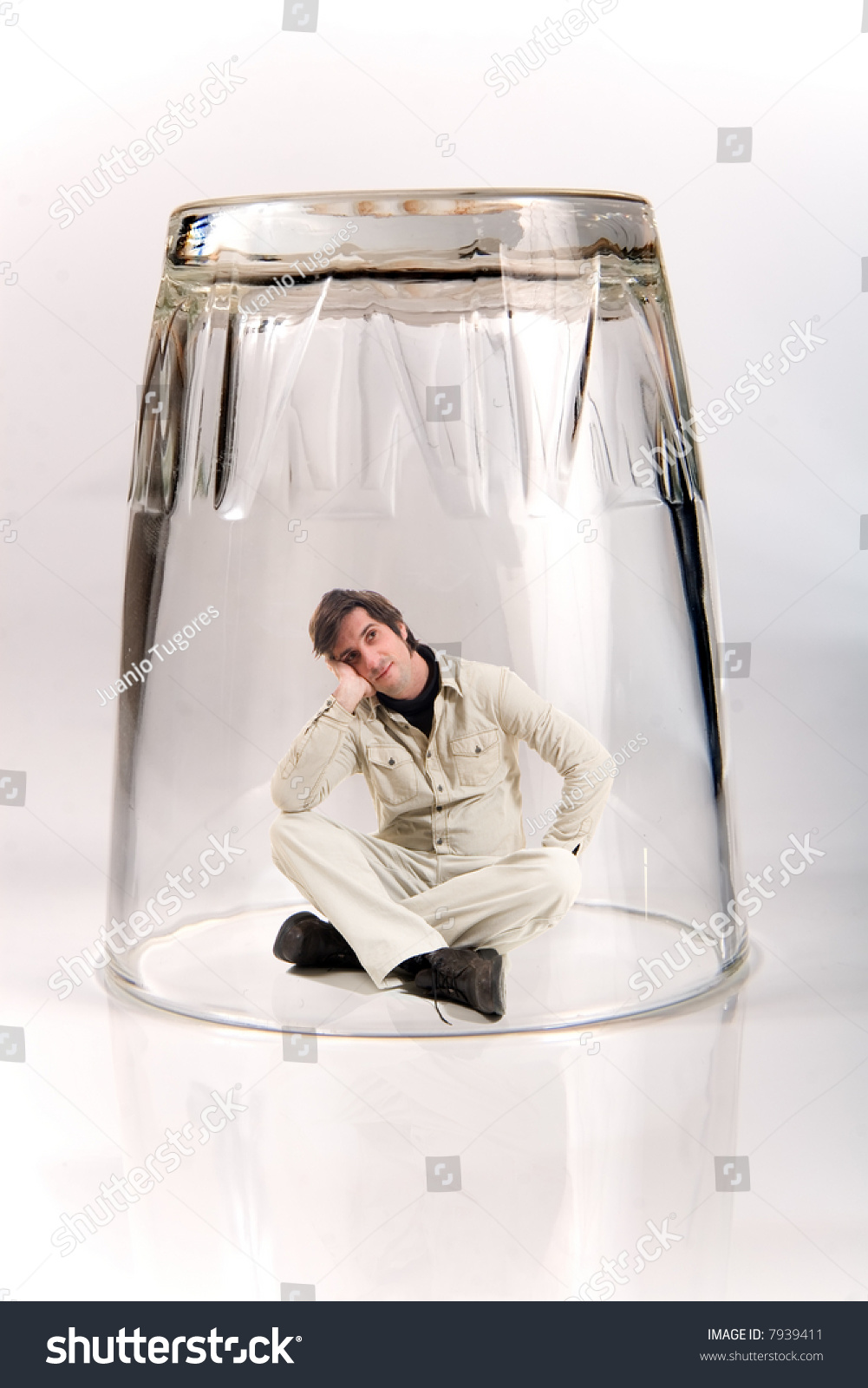 Man Trapped In A Glass Stock Photo 7939411 : Shutterstock