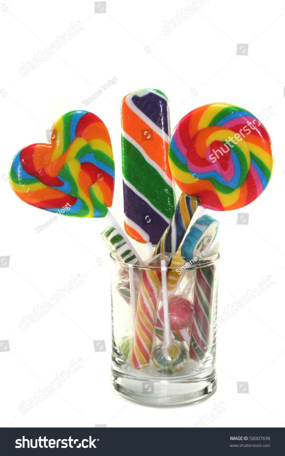 Many Colorful Lollipops In A Jar Many Colorful Lollipops In A Jar Stock Photo 58007698