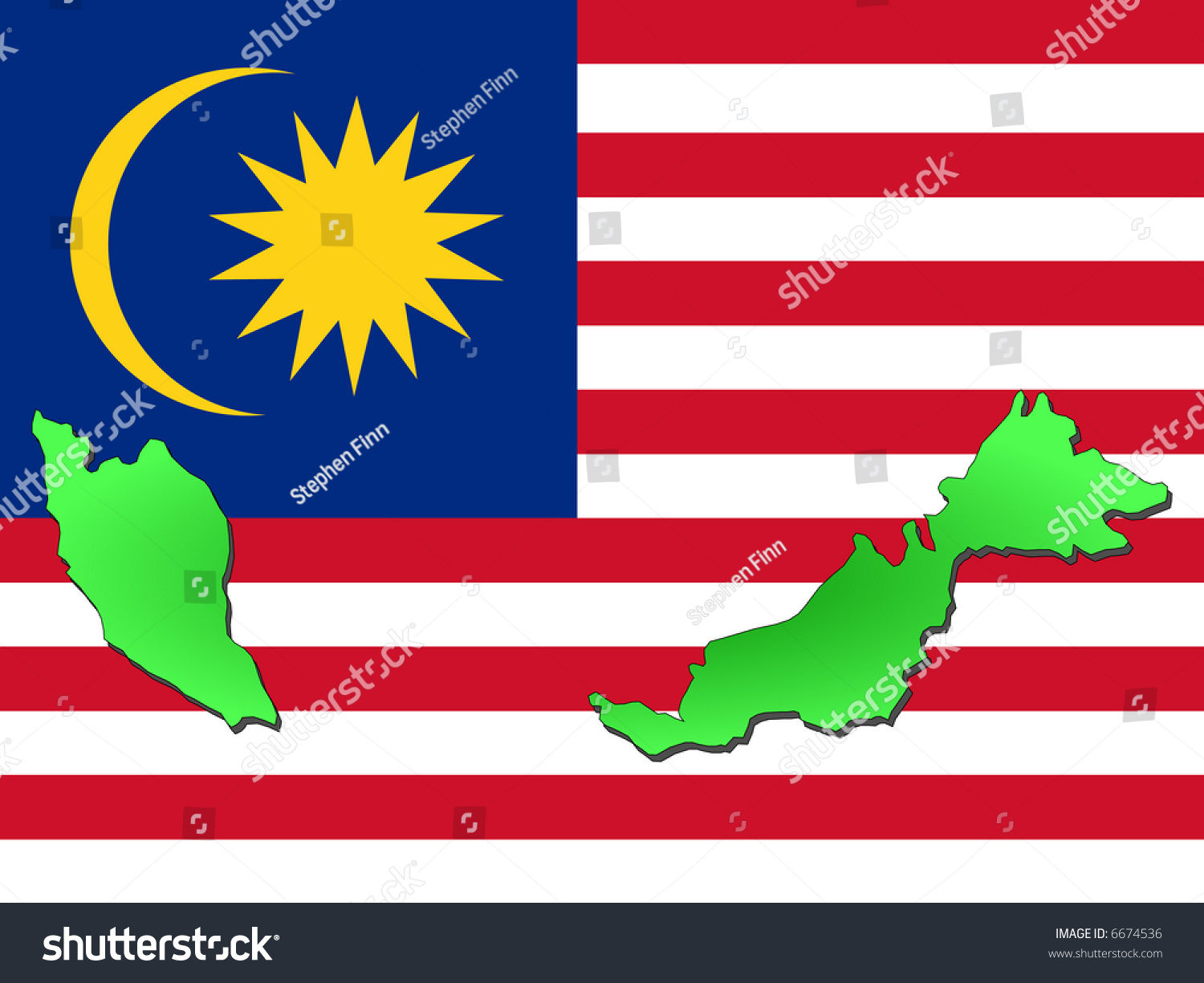 Map Of Malaysia And Malaysian Flag Illustration 6674536