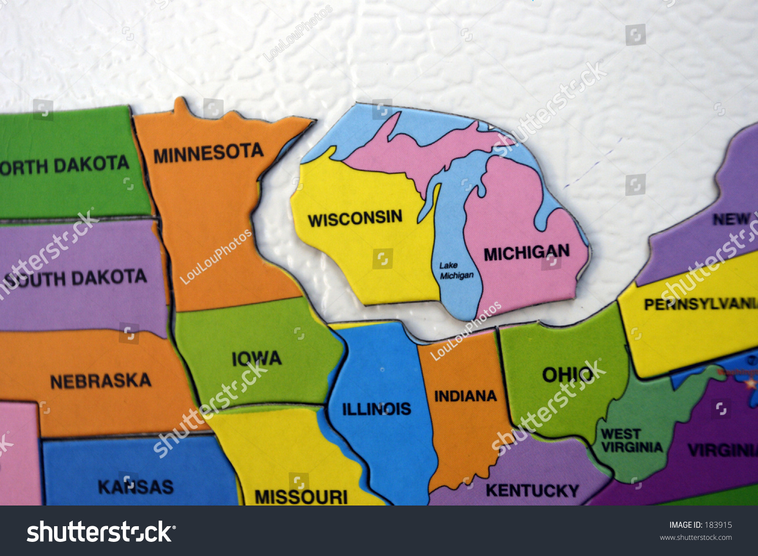 Map Of The Usa, North Central Stock Photo 183915 : Shutterstock