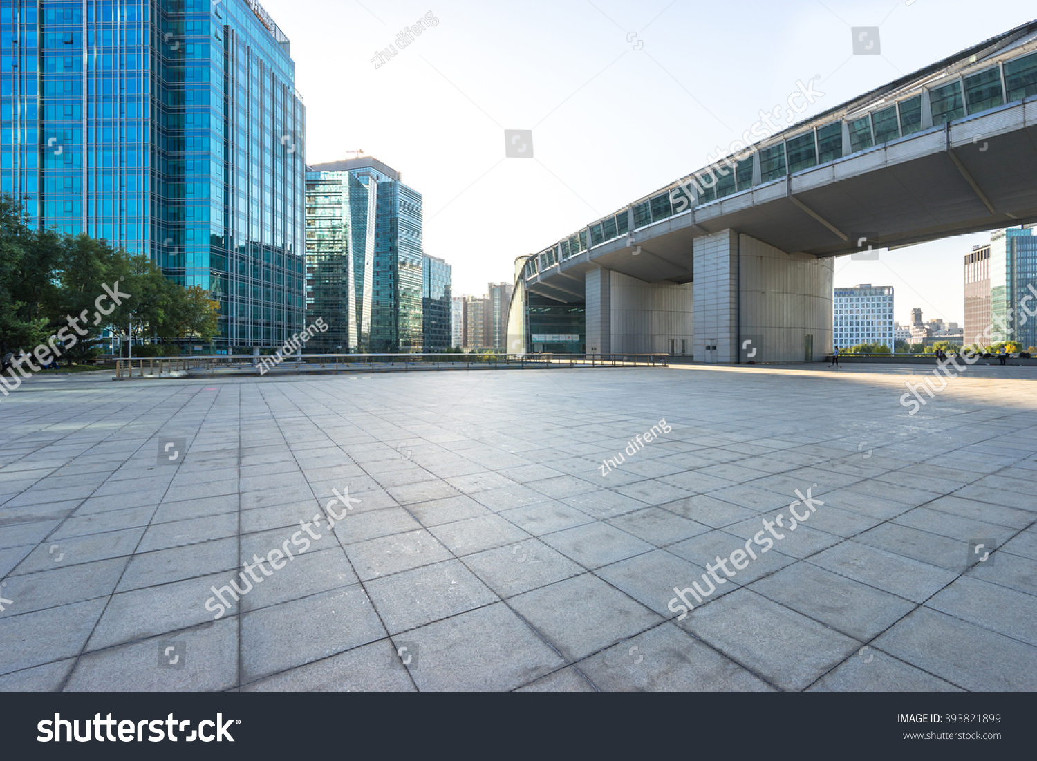 marble floor front of modern buildings in beijing marble floor front of modern buildings in beijing