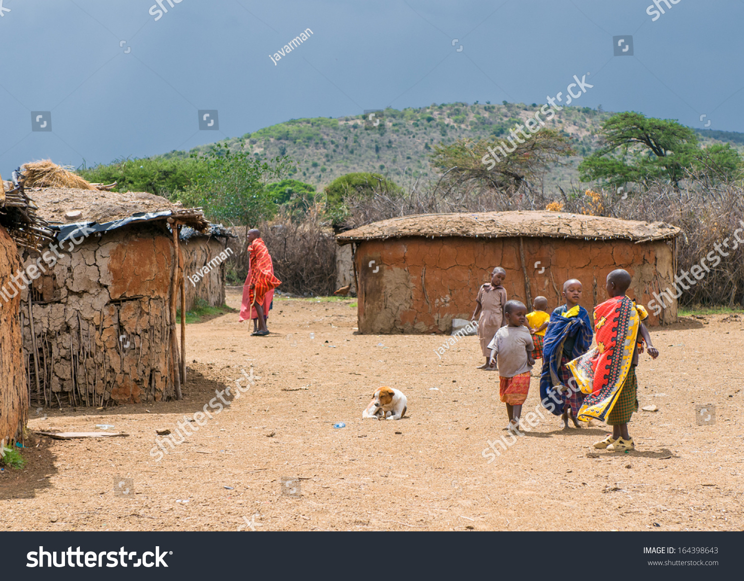 Masai Mara, Kenya - September, 23: Masai Traditional Village On ...