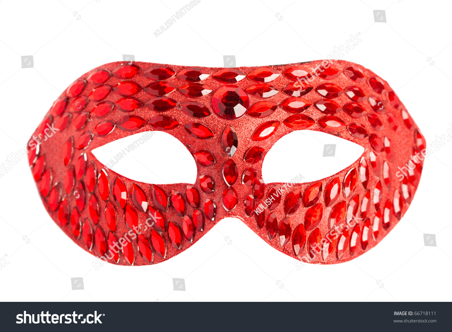 Masquerade Mask Isolated On White Background Stock Photo 66718111