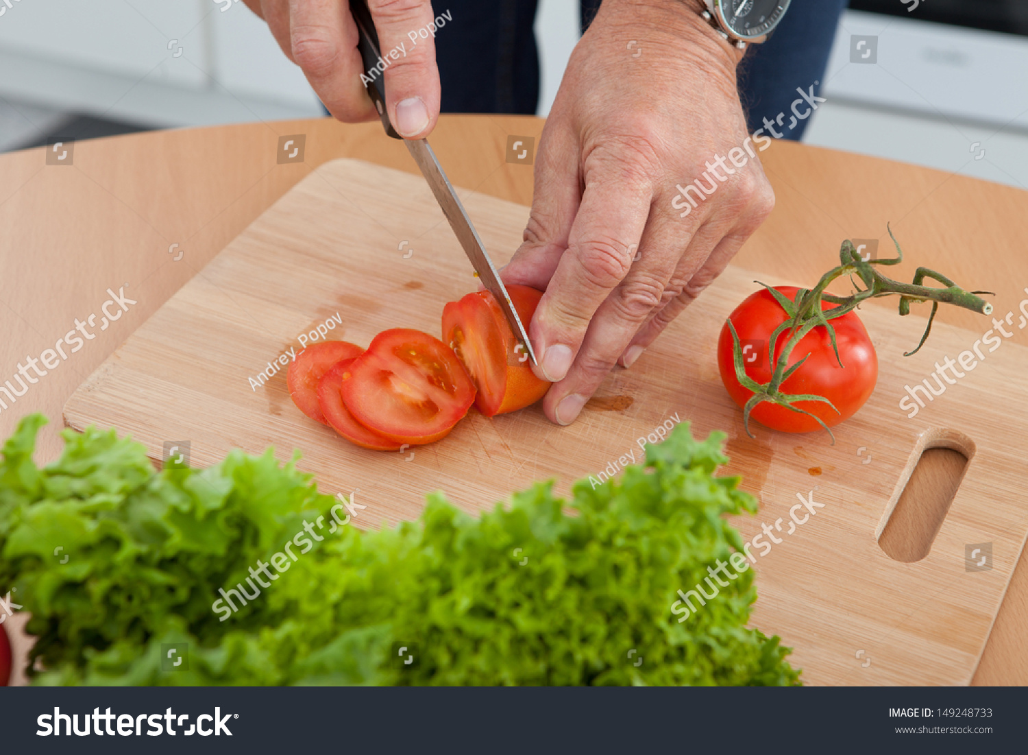 kitchen set vegetables cutting