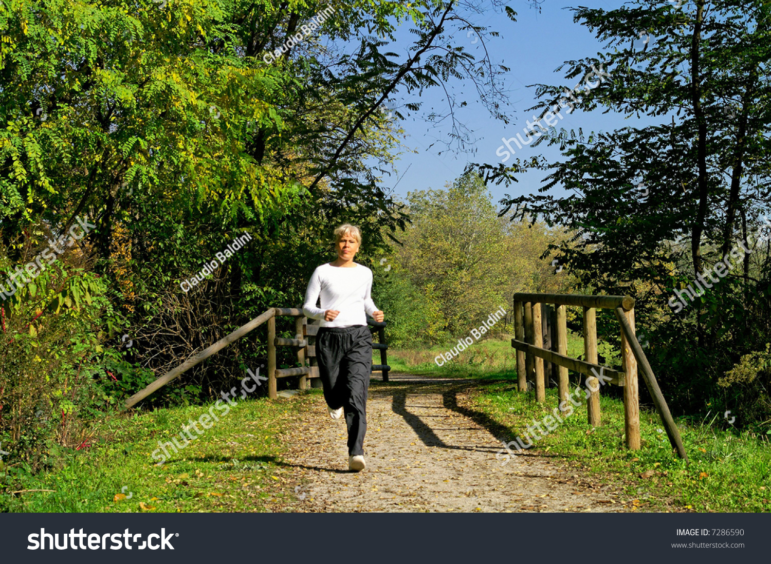 Mature Woman Running Stock Photo Shutterstock