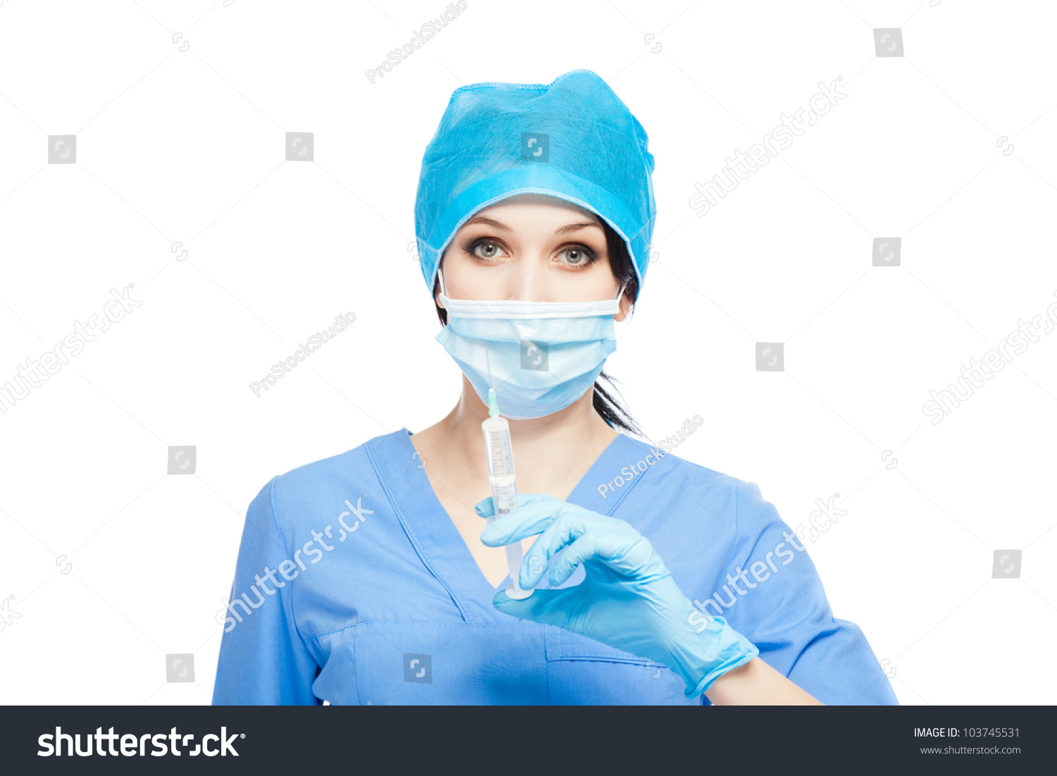 Medical Doctor Woman Hold Syringe Hand Stock Photo Shutterstock