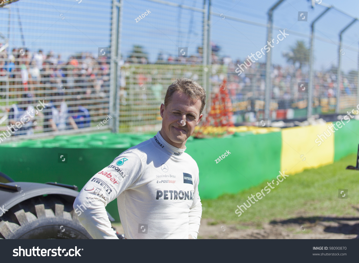 Melbourne, Australia - March 17: Michael Shumacher Smiles To The Fans 